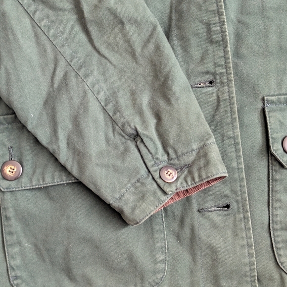 VTG St Johns Bay Jacket Men Small Corduroy Collar Plaid Flannel Lined Chore - Picture 7 of 8